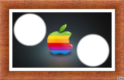 manzana de colores Montaje fotografico