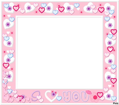 cuadro rosa Photo frame effect