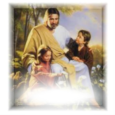 Gesù e i bambini Valokuvamontaasi