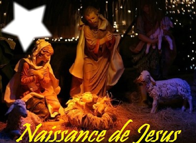 Créche "Naissance de Jésus" Fotomontagem