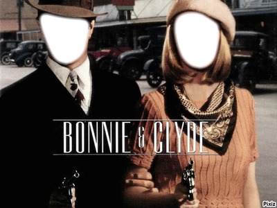 Bonnie and Clyde フォトモンタージュ