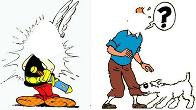 TINTIN Asterix Φωτομοντάζ
