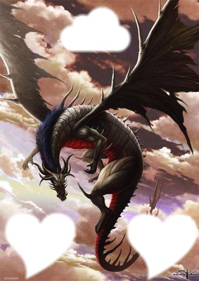 dragon noir Valokuvamontaasi