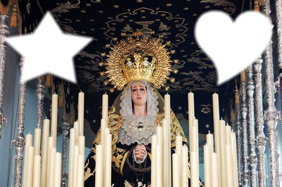 Virgen de la soledad Photo frame effect