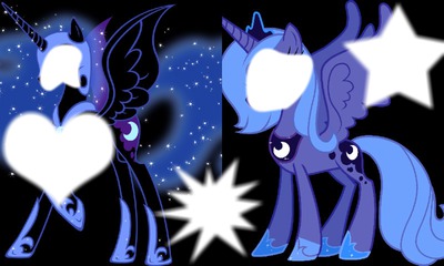my litlle pony luna e nightmare moon Φωτομοντάζ