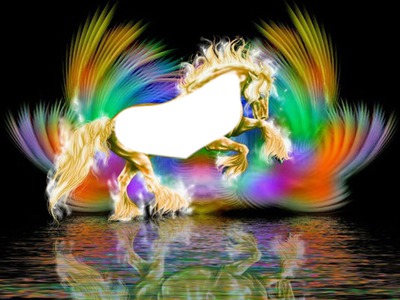 Fantastique cheval Photomontage