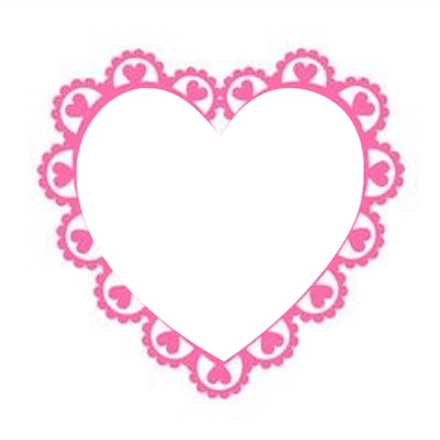corazón y su corona de corazones, rosado. Photomontage