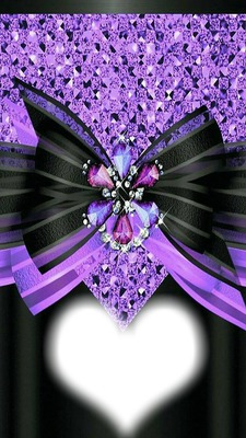 purple diamong bow Фотомонтажа