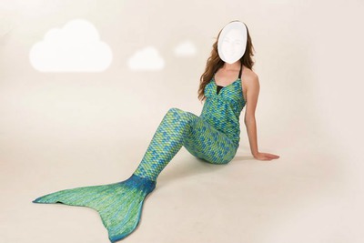 Mermaid green Фотомонтажа
