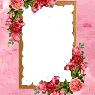 renewilly marco con flores Photo frame effect