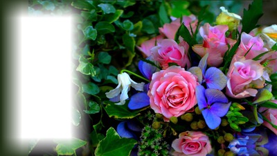 Feliz Cumple floral Photomontage