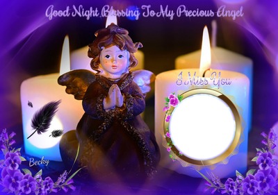 GOOD NIGHT BLESSINGS Photo frame effect