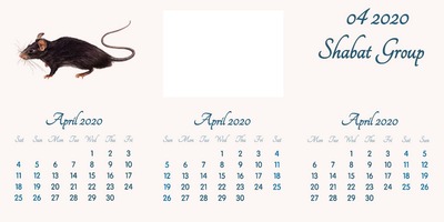 April 2020 // English // 2020 to 2055 Calendar // 2020.02.15 Fotomontáž