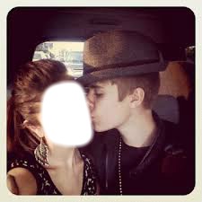 Justin dandote un cute kiss Photo frame effect