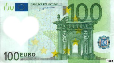 100 euro Photo frame effect