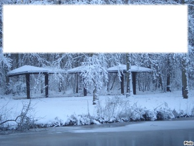neige à l'étang Fotomontáž