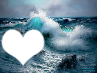 coeur sur mer Photo frame effect