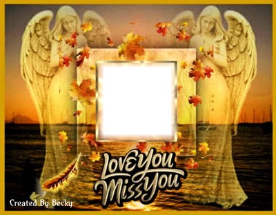 love & miss you Photo frame effect