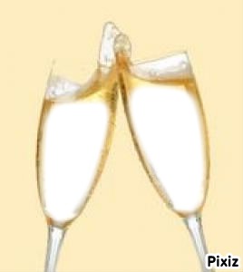 trinquons au champagne Photo frame effect