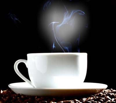 Kaffee mit Herz Fotomontasje
