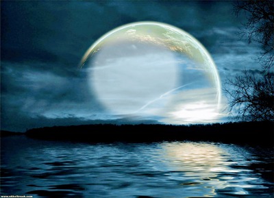 Luz da lua / Moonlight / Clair de lune Fotomontasje