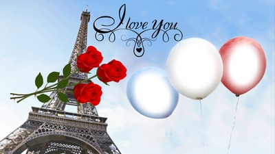 Love Paris Fotomontasje