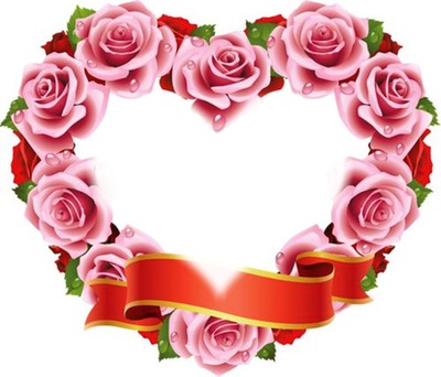 coração de rosas Φωτομοντάζ