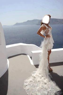 robe blanche ocean Montage photo
