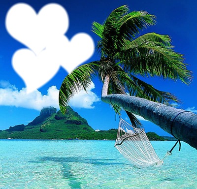 Love insule Bora Bora Fotomontaż