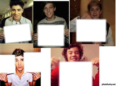 One direction pencarte Photo frame effect