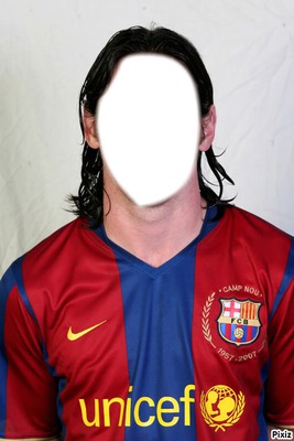 Cadre visage Messi Fotomontažas