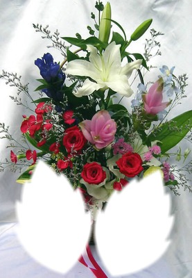 bouquet de fleurs Photomontage