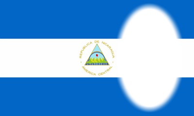 Nicaragua flag フォトモンタージュ