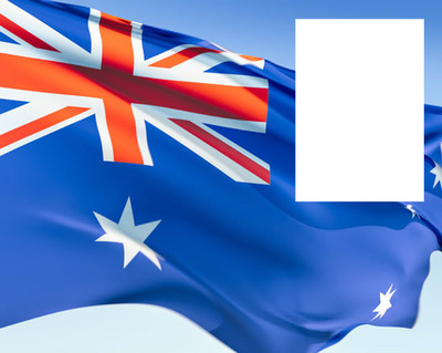 Australia flag フォトモンタージュ