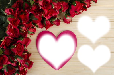 corazon de rosas Fotomontage