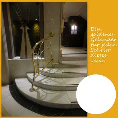 Goldenes Geländer Photo frame effect