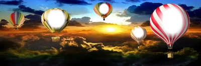 ciel de montgolfières Photomontage
