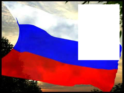 Russia flag フォトモンタージュ