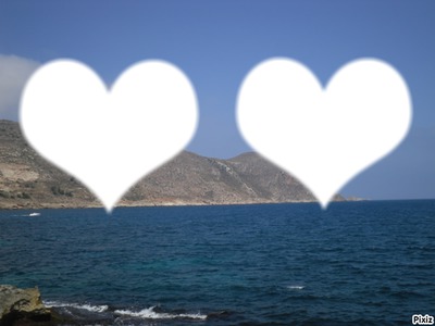 Deux amoureux a la mer Fotomontaža