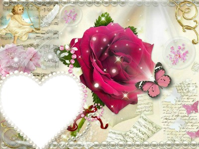 сердце розы Fotomontage