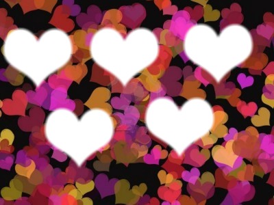 5 corazones :) Fotomontage
