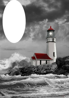 lighthoues in the storm