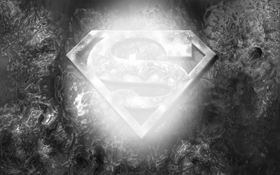 logo superman noir et blancs Fotomontáž