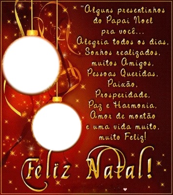 Feliz Natal! By"Maria Rbeiro" Fotomontáž
