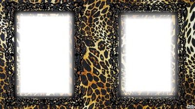 cadre leopard Photomontage