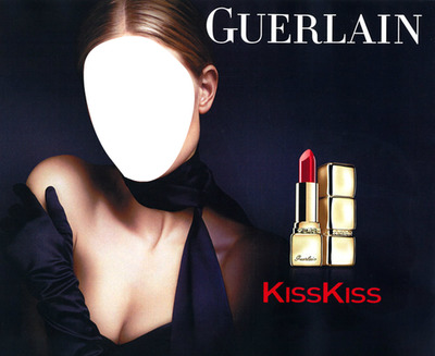 Guerlain KissKiss Lipstick advertising Photo frame effect