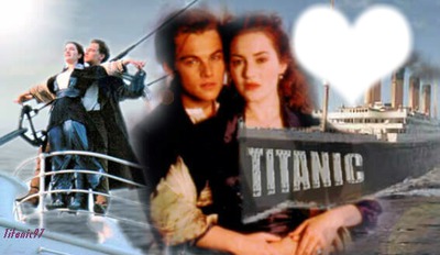 Titanic avec coeur Photomontage