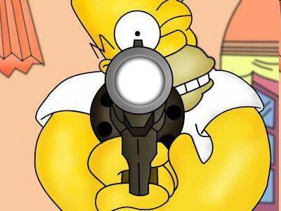 Homer tire une balle Fotomontasje