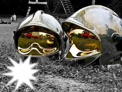 casque de pompier Fotomontaža