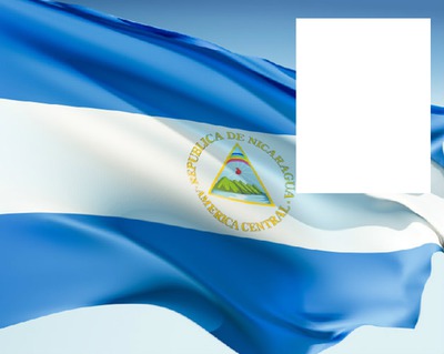 Nicaragua flag Photo frame effect